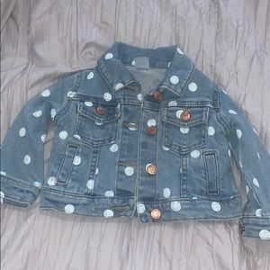 White Polka Dot Denim Jacket